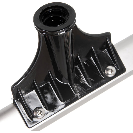 Carlisle 4161900 8" Black Stainless Steel Flo-Pac Floor Scraper With Polycarbonate threaded Handle Socket