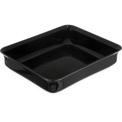 Carlisle 882103 10 lb 12-1/8" x 10-5/32" Black Rectangular Acrylic Crock