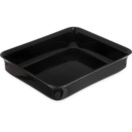 Carlisle 882103 10 lb 12-1/8" x 10-5/32" Black Rectangular Acrylic Crock