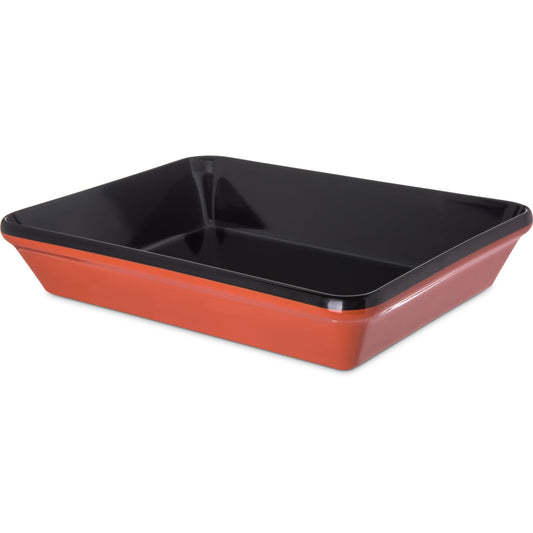 Carlisle 8919406 2.9 Qt 12" x 8-1/2" Black-Terra Cotta Melamine Mosaic Baker