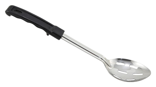 Winco BHSN-13 13" Stainless Steel Slotted Basting Spoon with Plastic Handle