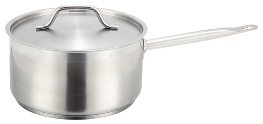 Winco SSSP-4 4-1/2 Qt. Stainless Steel Sauce Pan w/ Cover
