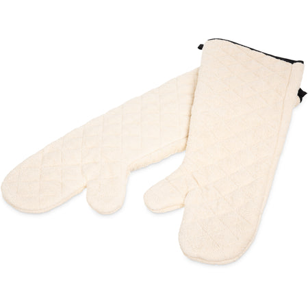 Carlisle 824TM 24" Tan Cotton Terry Oven Mitt