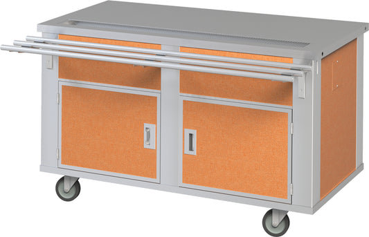 Dinex DXP6CU 91" x 30" x 36" 6-Well Stainless Steel DineXpress Beverage Counter