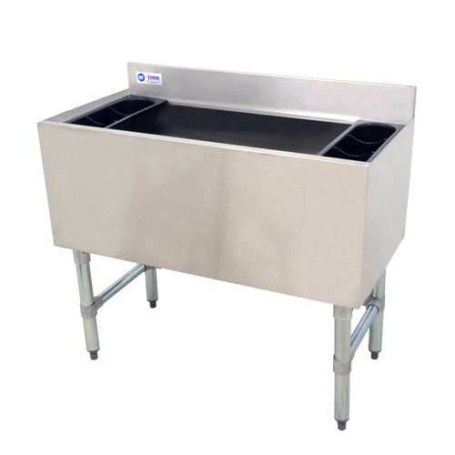 Omcan 43478 36" Stainless Steel Insulated Ice Bin with 7 Circuit Post-Mix Cold Plate