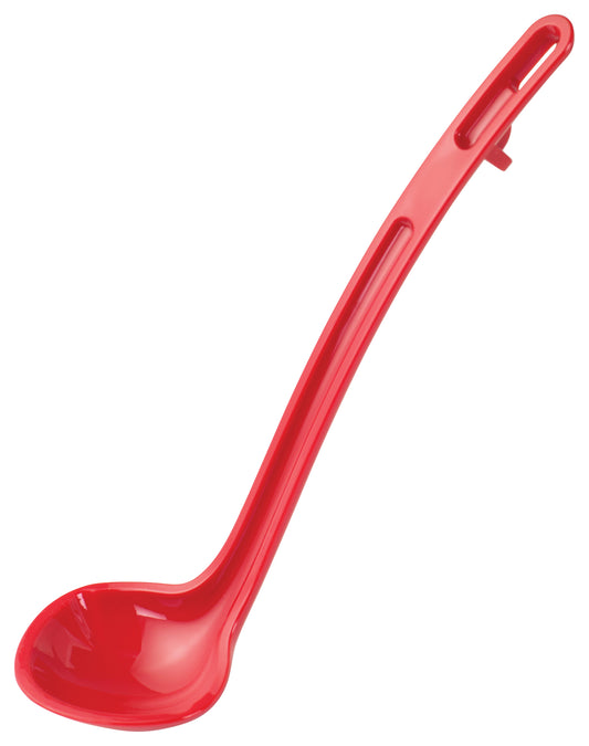 Winco CVLD-8R 3/4 oz. 8-1/2" Red Curved Polycarbonate Ladle