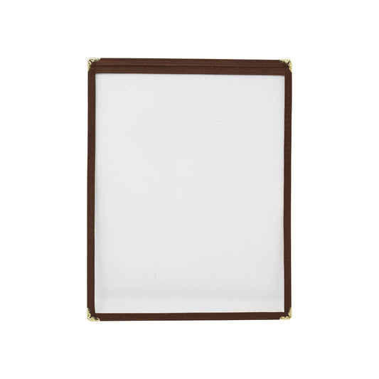 Omcan 39793 9 1/2" x 11 3/4" Brown Single Menu Holder