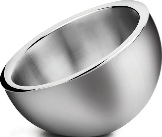 Winco DWAB-S 1-1/2 Qt. Stainless Steel Double Wall Insulated Angled Display Bowl