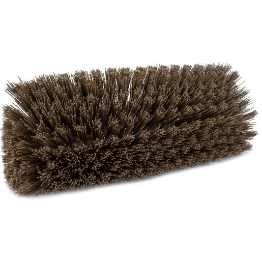 Carlisle 40422EC01 12" Brown Color Coded Mult-Level Floor Scrub Brush with End Bristles