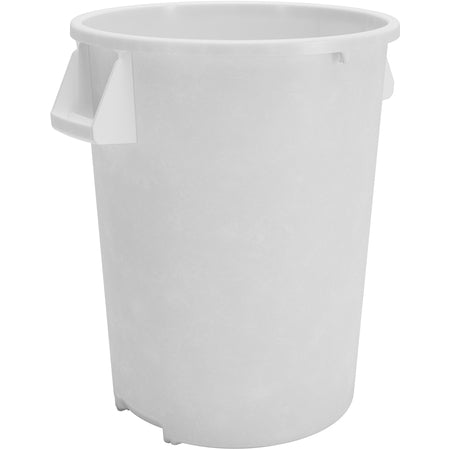 Sparta 84104402 44 Gallon White Round Polyethylene Bronco Waste Bin Trash Container