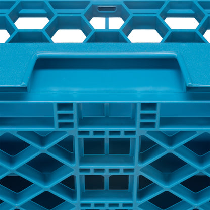 Carlisle RG1614 Carlisle Blue 16-Compartment Polypropylene OptiClean Divided Glass Rack 3.25