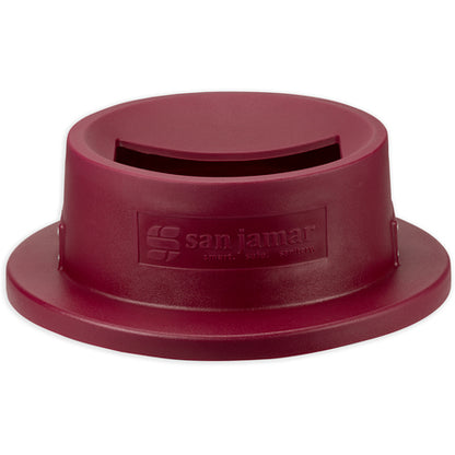 Carlisle KA5500 Burgundy Polyethylene KatchAll Magnetic Flatware Retriever Trash Can Lid