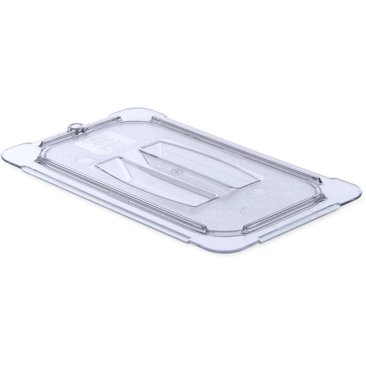 Carlisle 10290U07 1/4 Size Clear Polycarbonate StorPlus Handled Universal Lid