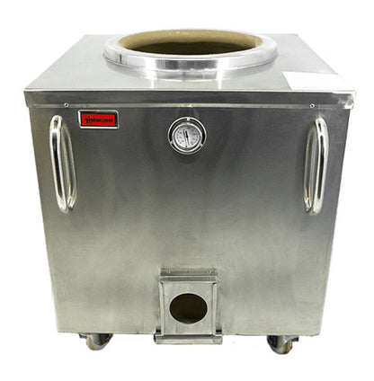 Omcan 47442 34" x 34" Stainless Steel Charcoal Tandoor Clay Oven