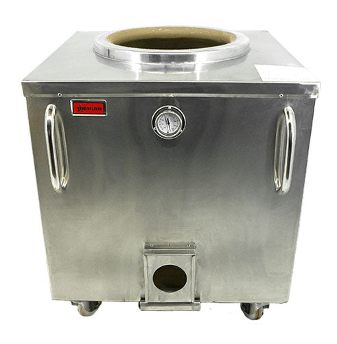 Omcan 47442 34" x 34" Stainless Steel Charcoal Tandoor Clay Oven