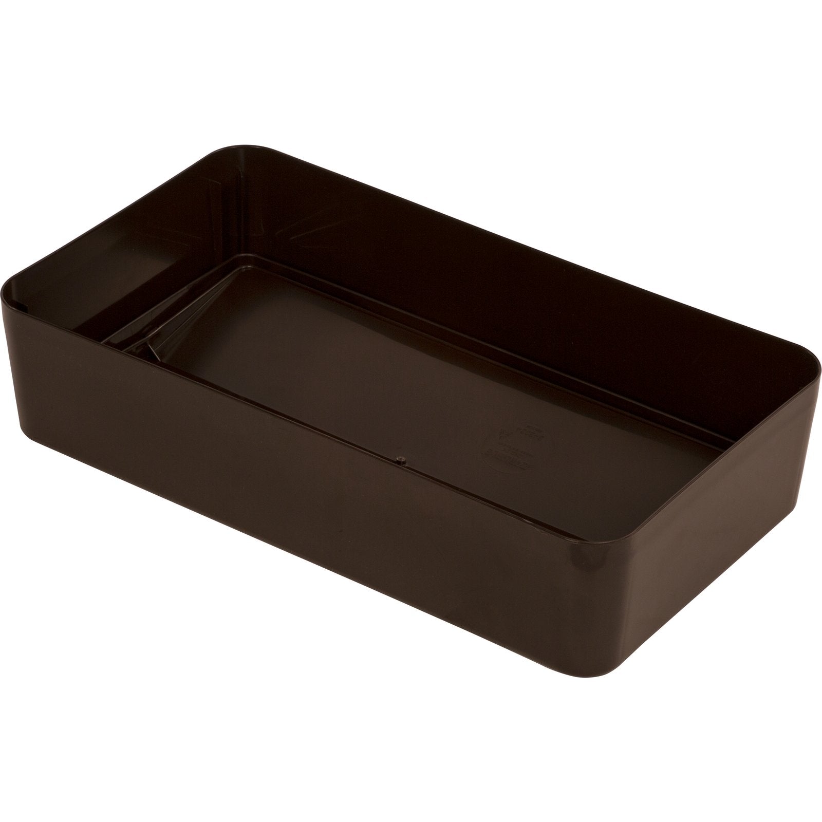 Carlisle 34202469 15 and 23 Gallon Dark Brown Rectangle ABS TrimLine Swing Top Waste Container Trash Can Lid