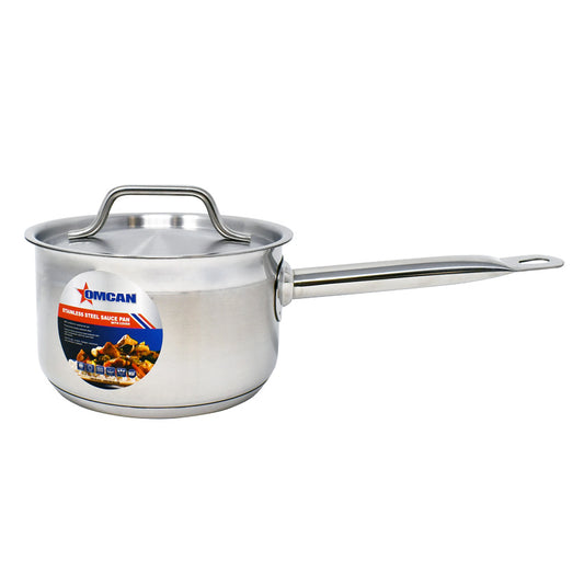 Omcan 80431 2 Qt Stainless Steel Sauce Pan with Cover
