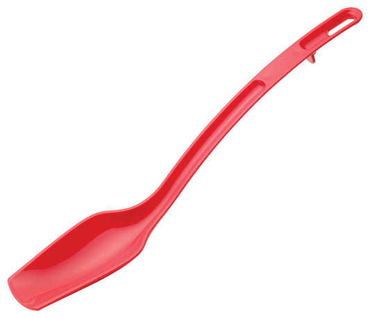 Winco CVBS-10R 3/4 oz. 10" Red Curved Polycarbonate Buffet Spoon