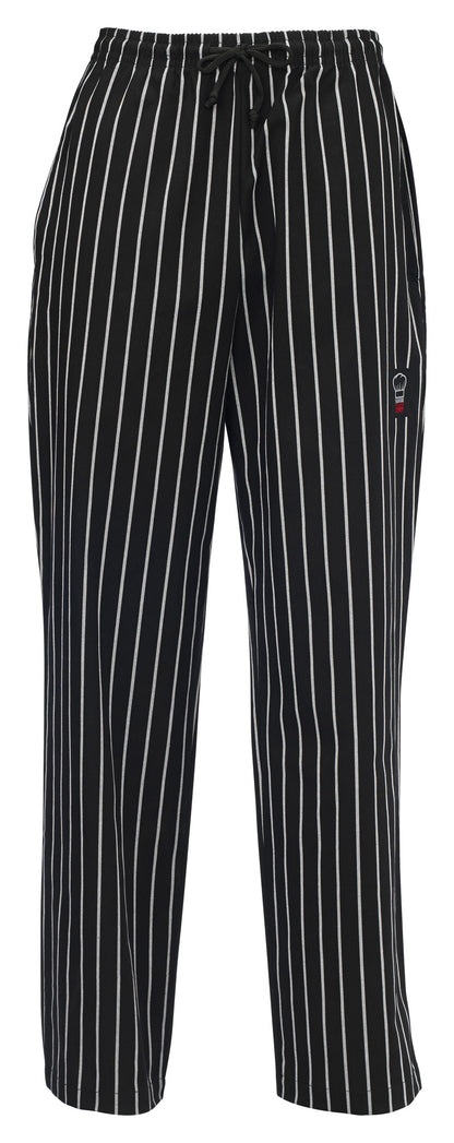 Winco UNF-3CS Small Chalk Stripe Chef Pants