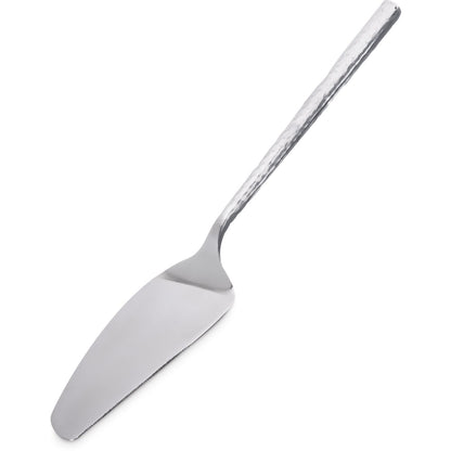 Carlisle 60207 11" Terra Cake Server - Hammered Mirror Finish - 400 Series Stainless