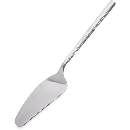 Carlisle 60207 11" Terra Cake Server - Hammered Mirror Finish - 400 Series Stainless