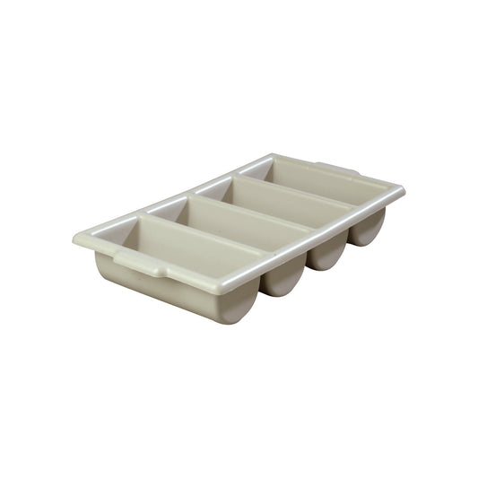Carlisle 107123 21.25" x 11.5" x 3.75" Gray 4-Compartment Save-All Silverware Tray