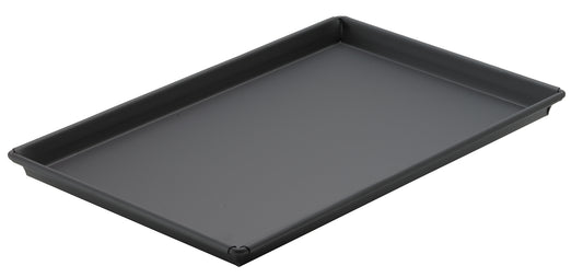 Winco SPP-1218 12" x 18" x 1" Rolled Steel Sicilian Pizza Pan, Non-stick