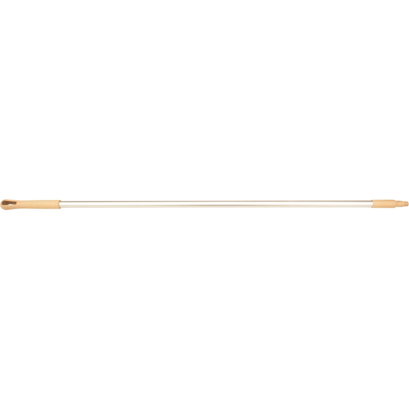 Carlisle 40226EC25 60" Tan Natural Aluminum Handle with Color-Coded Tip and Hang Up Cap