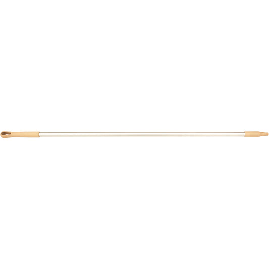 Carlisle 40226EC25 60" Tan Natural Aluminum Handle with Color-Coded Tip and Hang Up Cap