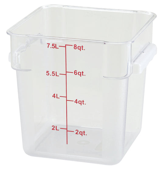 Winco PCSC-8C 8 Qt. Clear Polycarbonate Storage Container