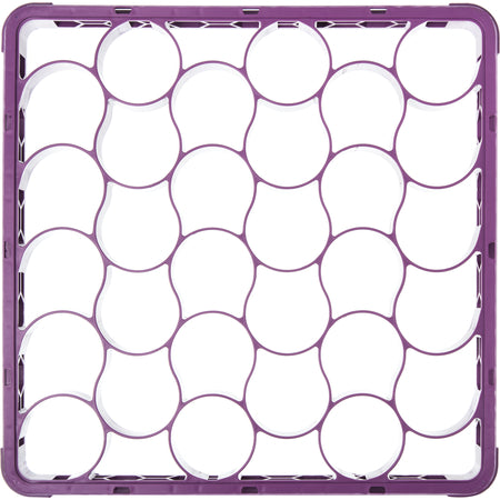 Carlisle REW30SC89 Lavender 30 Compartment Polypropylene OptiClean NeWave Color-Coded Short Glass Rack Extender