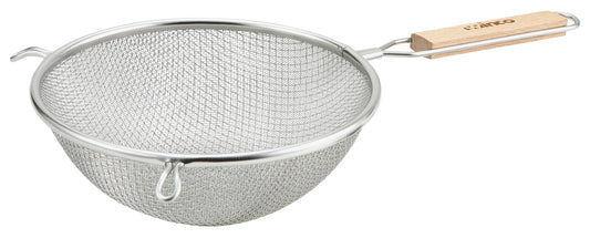 Winco MS3A-8D 8" Stainless Steel Double Fine Mesh Strainer