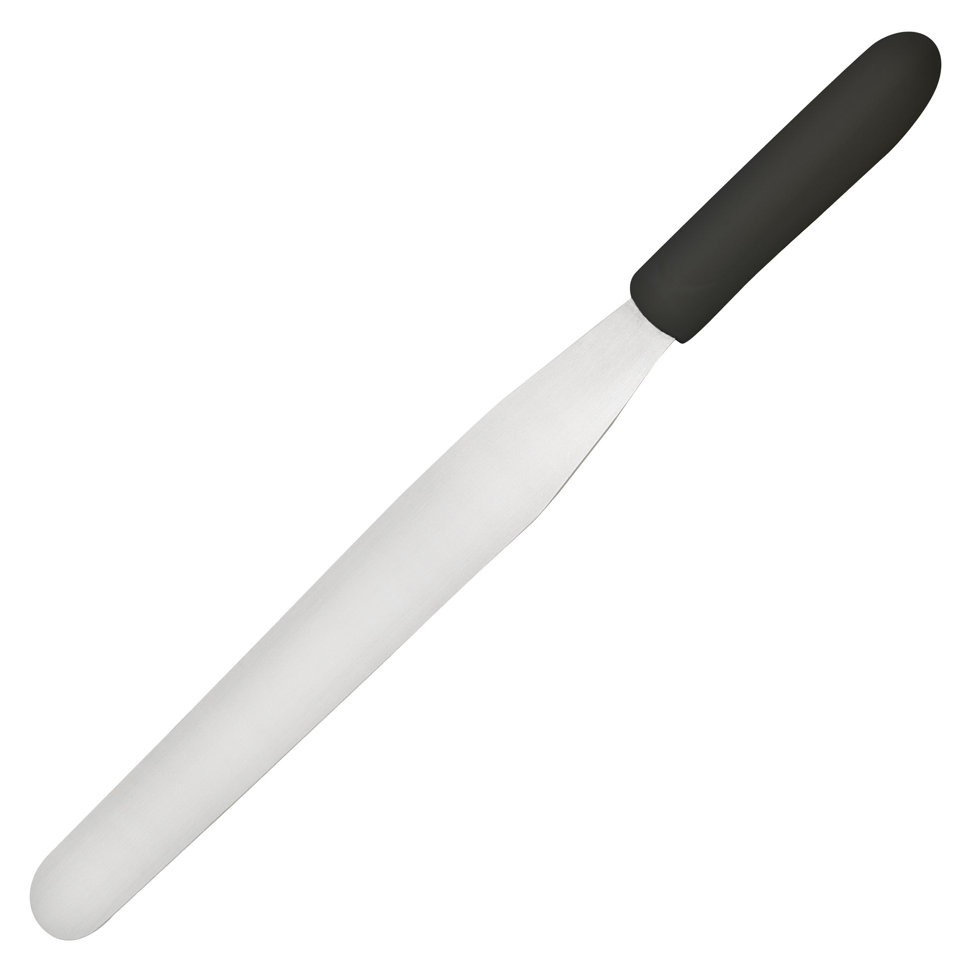 Winco TKPS-9 10" x 1-3/8" Blade Black Polypropylene Handle Bakery Spatula
