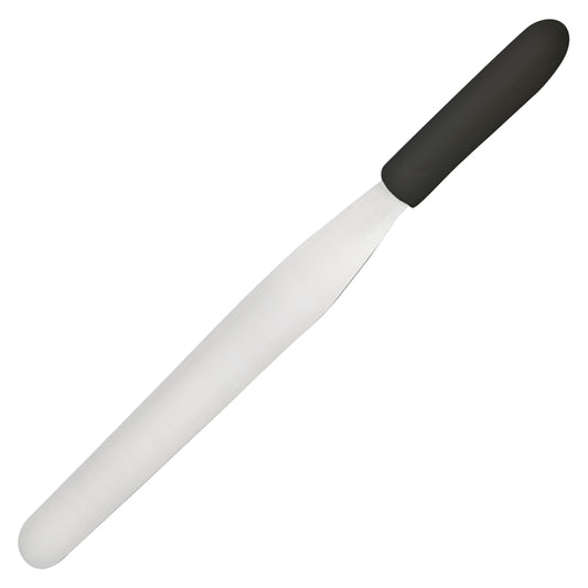 Winco TKPS-9 10" x 1-3/8" Blade Black Polypropylene Handle Bakery Spatula