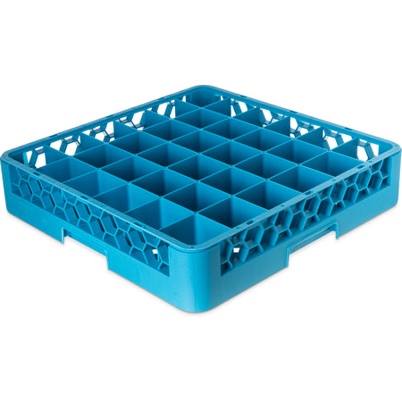 Carlisle RG3614 Carlisle Blue 36-Compartment Polypropylene OptiClean Divided Glass Rack 3.25