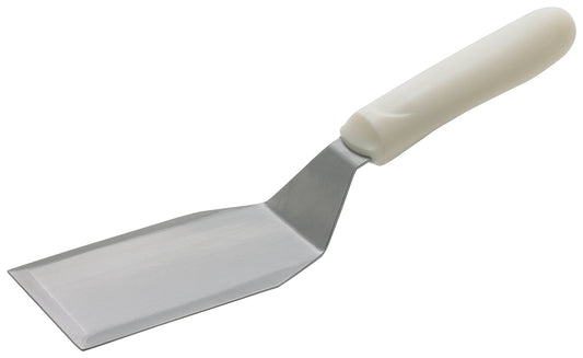 Winco TWP-61 White Polypropylene Handle Hamburger Turner w/ Offset, 5-1/8" x 2-7/8" Blade