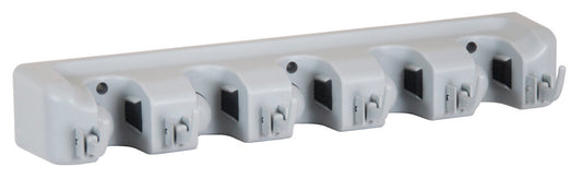 BK Resources BK-UTH-5 5-Slot Plastic Utility Tool Holder with 6 Plastic Hooks