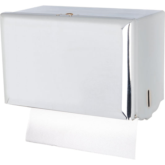 San Jamar T1800XC 500 Singlefold Chrome Plastic Towel Dispenser