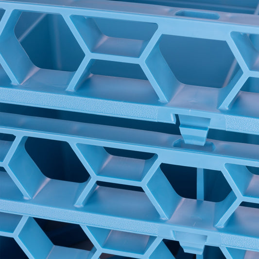 Carlisle RE14 Carlisle Blue Polypropylene OptiClean Open Glass Rack Extender 1.5" Extension