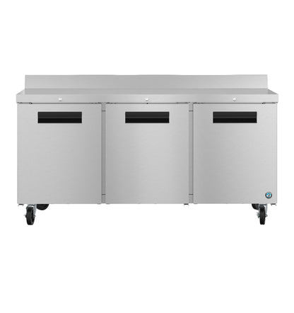 Hoshizaki WR72B-01 Three Section Stainless Door with Lock Worktop Refrigerator