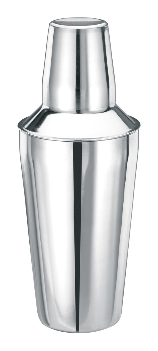 Winco BS-1P 16 oz. Stainless Steel 3-Piece Classic Bar Shaker Set