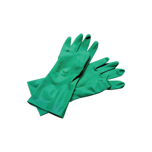 Carlisle 13NU-M Medium Green Rubber Flock Lined Nitrile Dishwashing Glove