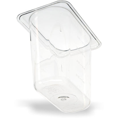 Carlisle 3068807 1/9 Size Clear Polycarbonate StorPlus Food Pan, 6" Deep