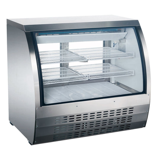 Omcan 50084 36-inch Floor Refrigerated Showcase with Stainless Steel Exterior