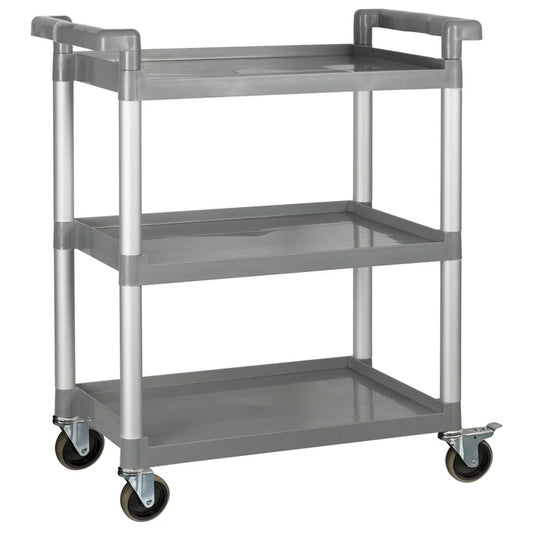 Winco UC-2415G Gray 3-Tier Plastic Utility Cart