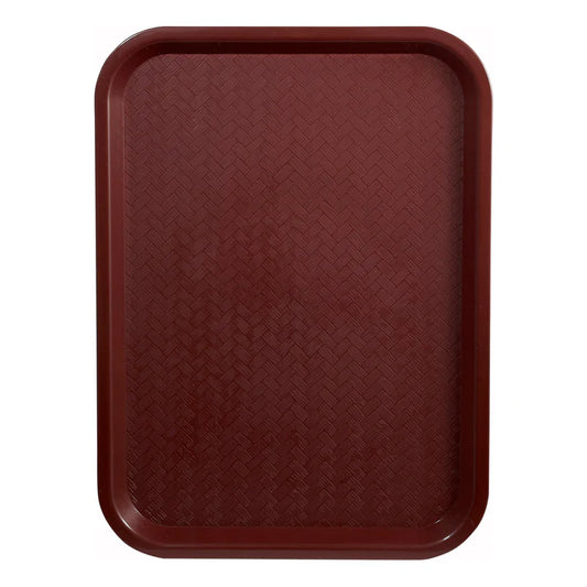 Winco FFT-1418U 14" x 18" Burgundy Fast Food Tray