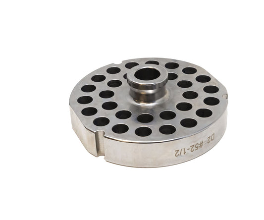 Omcan 11177 #52 Three Notches/Two Flat Sides Stainless Steel Machine Plate with Hub, 12.8 mm (1/2")