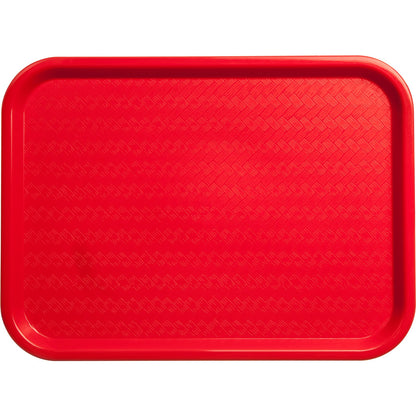 Carlisle CT1216-8105 12" x 16" Red Cafe Fast Food Cafeteria Tray (6/pk)