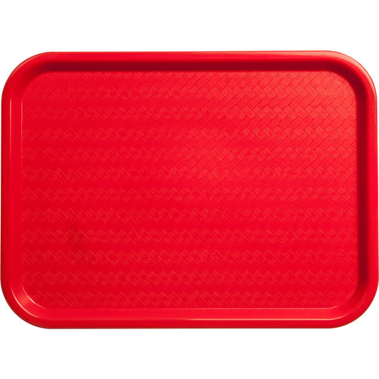 Carlisle CT1216-8105 12" x 16" Red Cafe Fast Food Cafeteria Tray (6/pk)