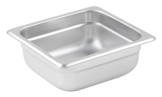 Winco SPJM-602 1/6 Size Stainless Steel Anti-jam Steam Pan, 2-1/2"" Deep